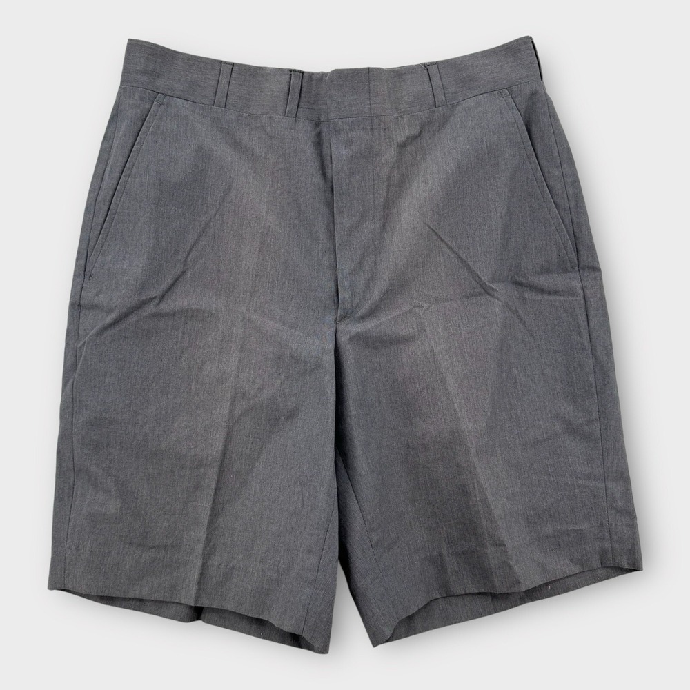 Vintage Reyn Spooner Chino Shorts Mens 30 Gray Cotton Poly 90s Corbin USA NWT